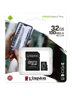 Carte SD Kingstone Select Plus 32 Go – 100 Mb/s